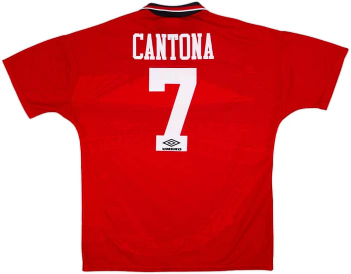 1994-96 Manchester United Home Shirt Cantona #7 - 8/10 - (XL)