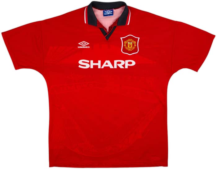 1994-96 Manchester United Home Shirt Cantona #7 - 8/10 - (XL)