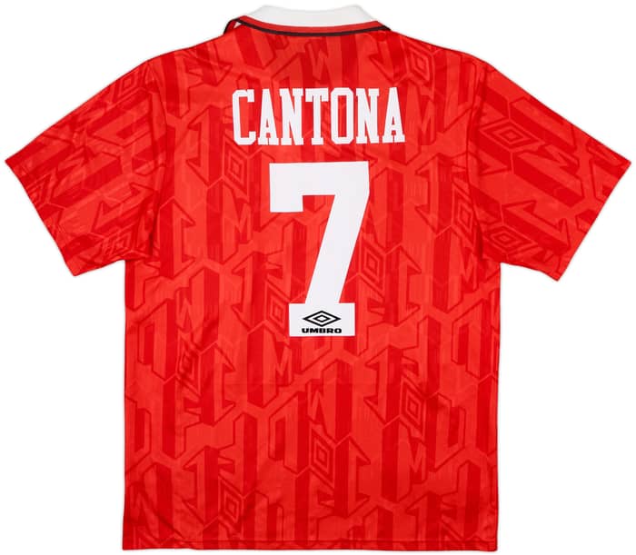 1992-94 Manchester United Home Shirt Cantona #7 - 8/10 - (L)