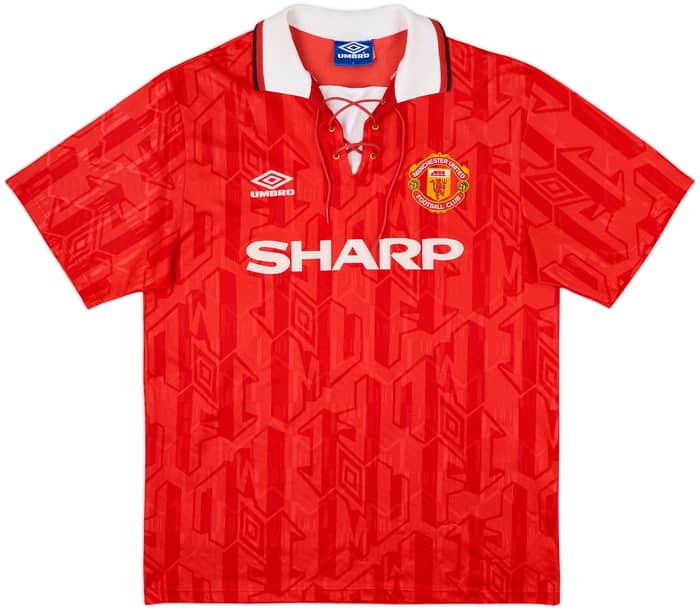 1992-94 Manchester United Home Shirt Cantona #7 - 8/10 - (L)