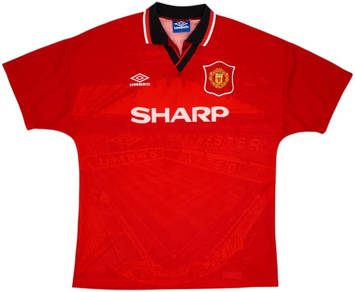 1994-96 Manchester United Home Shirt Beckham #24 - 10/10 - (L)