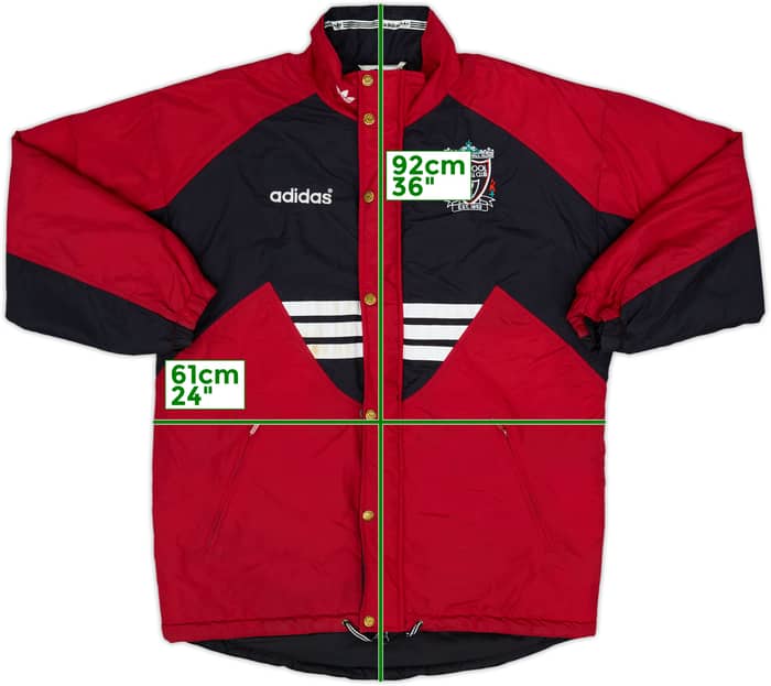 1993-95 Liverpool adidas Padded Bench Coat - 7/10 - (S)