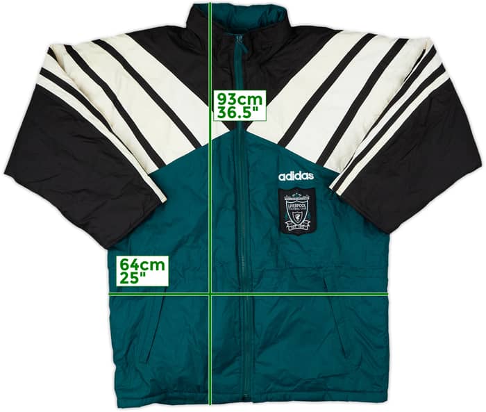 1995-96 Liverpool adidas Padded Bench Coat - 8/10 - (L)