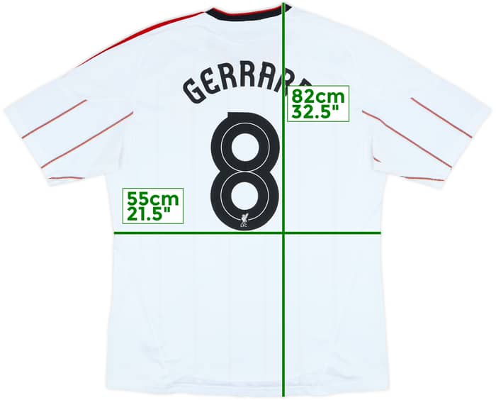 2010-11 Liverpool Away Shirt Gerrard #8 - 5/10 - (XL)