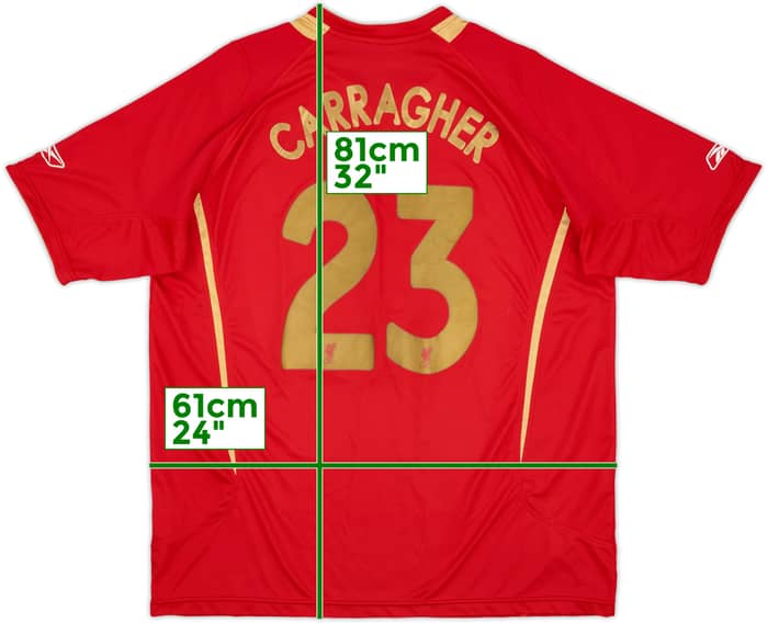 2005-06 Liverpool CL Home Shirt Carragher #23 - 6/10 - (XL)
