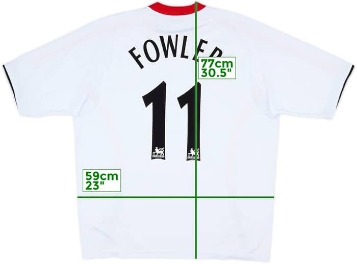 2005-06 Liverpool Away Shirt Fowler #11 - 8/10 - (XL)