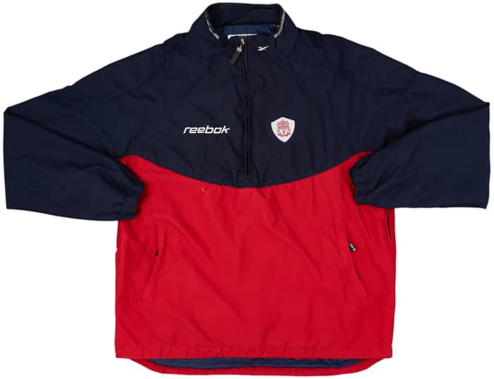 2003-04 Liverpool Reebok 1/4 Zip Training Top - 8/10 - (L)