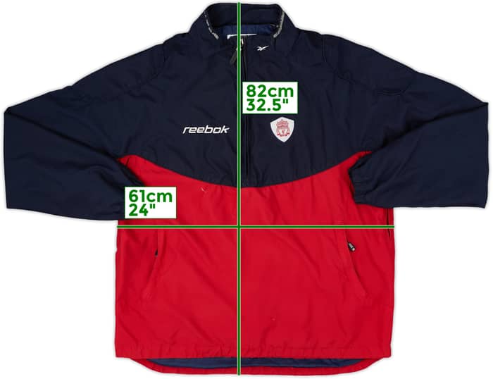 2003-04 Liverpool Reebok 1/4 Zip Training Top - 8/10 - (L)