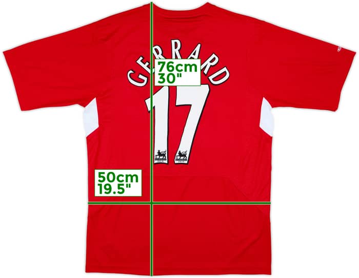 2004-06 Liverpool Home Shirt Gerrard #8 - 6/10 - (M)