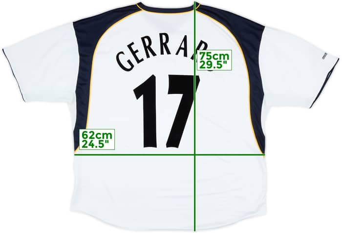 2001-03 Liverpool Away Shirt Gerrard #17 - 7/10 - (XXL)