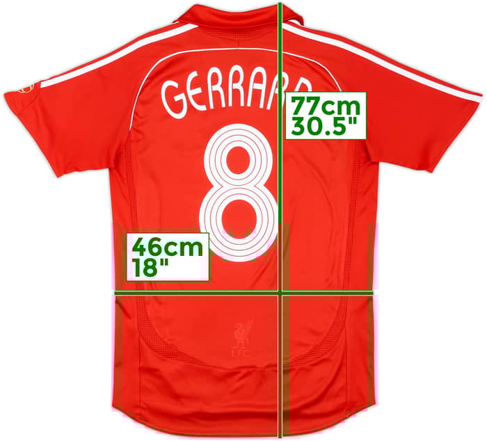2006-08 Liverpool Home Shirt Gerrard #8 - 7/10 - (S)