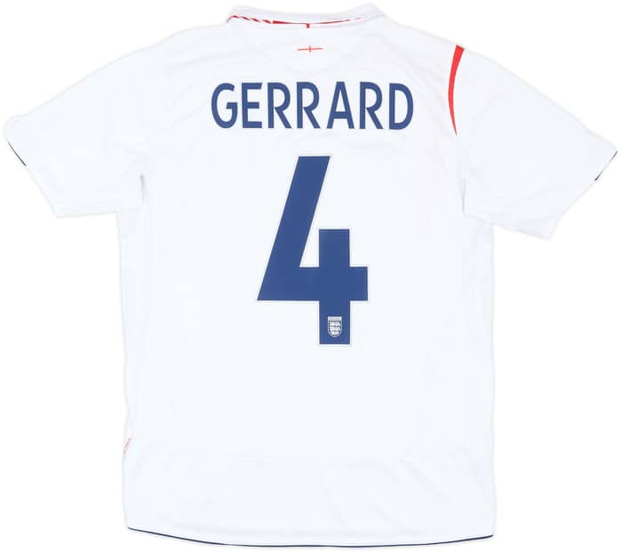 2005-07 England Home Shirt Gerrard #4 - 6/10 - (M)