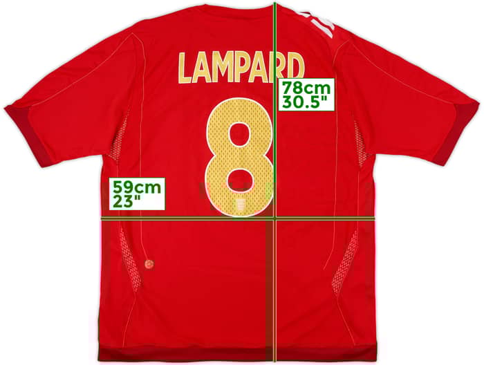 2006-08 England Away Shirt Lampard #8 - 8/10 - (XL)