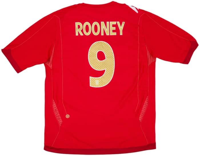 2006-08 England Away Shirt Rooney #9 - 8/10 - (L)