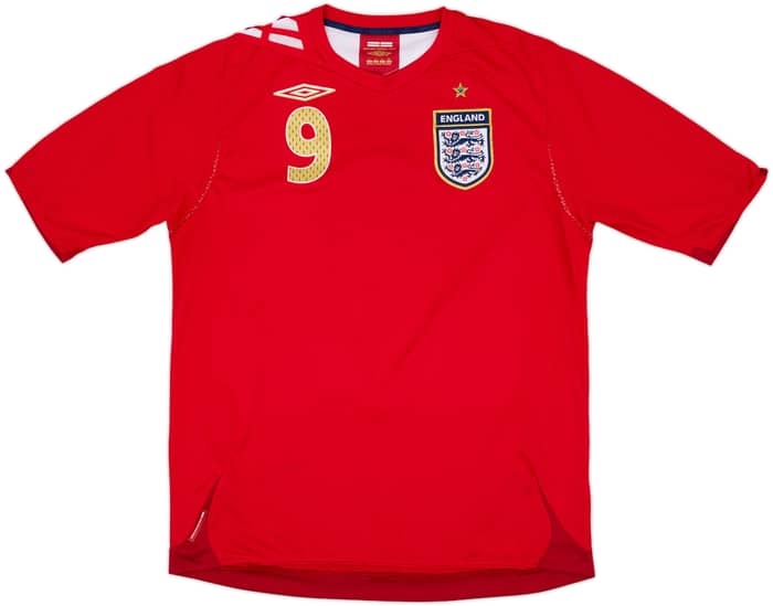 2006-08 England Away Shirt Rooney #9 - 8/10 - (L)