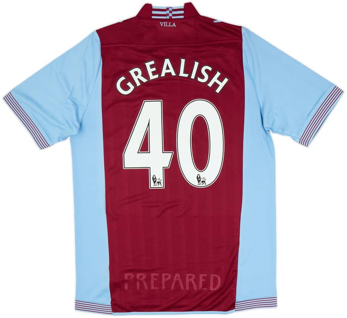 2013-14 Aston Villa Home Shirt Grealish #40 (M)