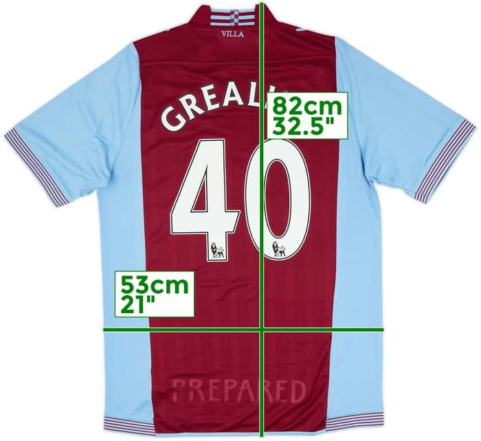 2013-14 Aston Villa Home Shirt Grealish #40 (M)