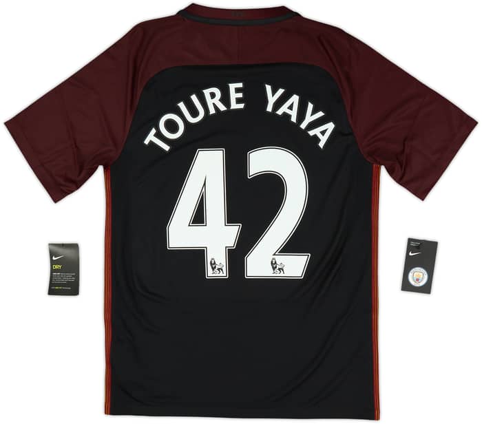 2016-17 Manchester City Away Shirt Toure Yaya #42 (S)