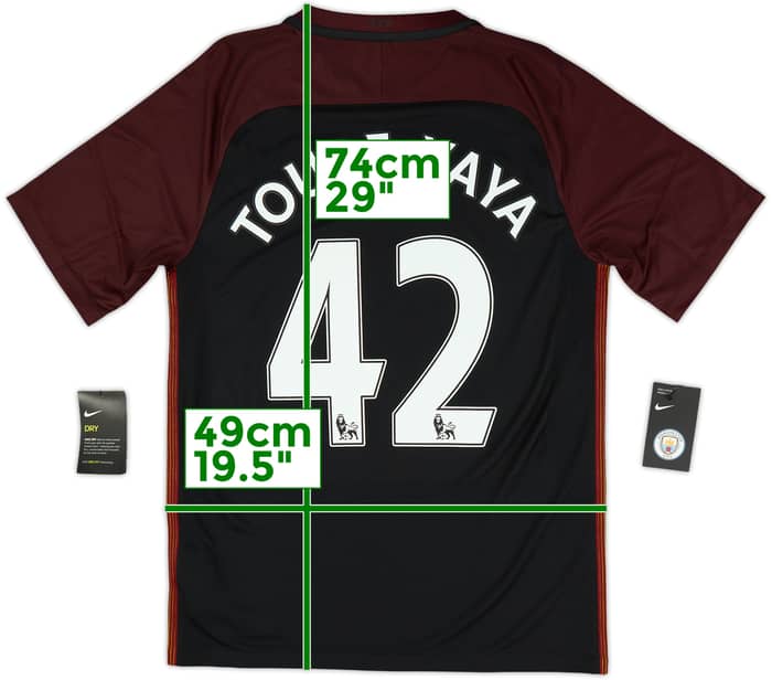 2016-17 Manchester City Away Shirt Toure Yaya #42 (S)