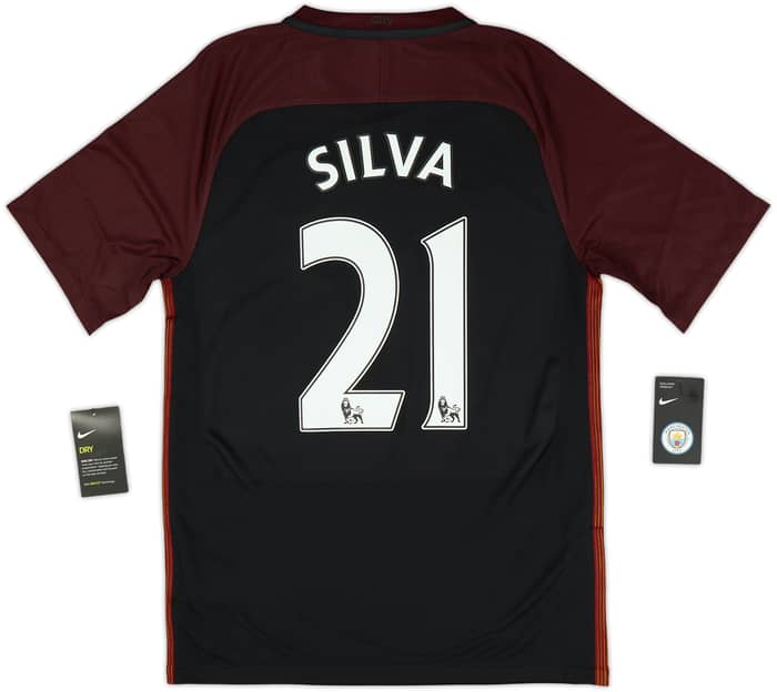 2016-17 Manchester City Away Shirt Silva #21 (S)