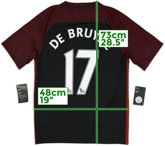 2016-17 Manchester City Away Shirt De Bruyne #17 (S)