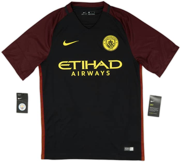 2016-17 Manchester City Away Shirt Kun Aguero #10 (S)