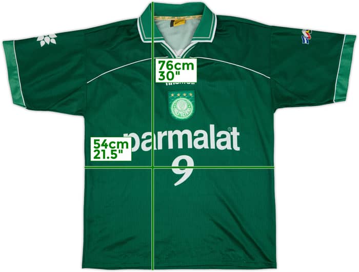 1999 Palmeiras Home Shirt #9 - 9/10 - (L)