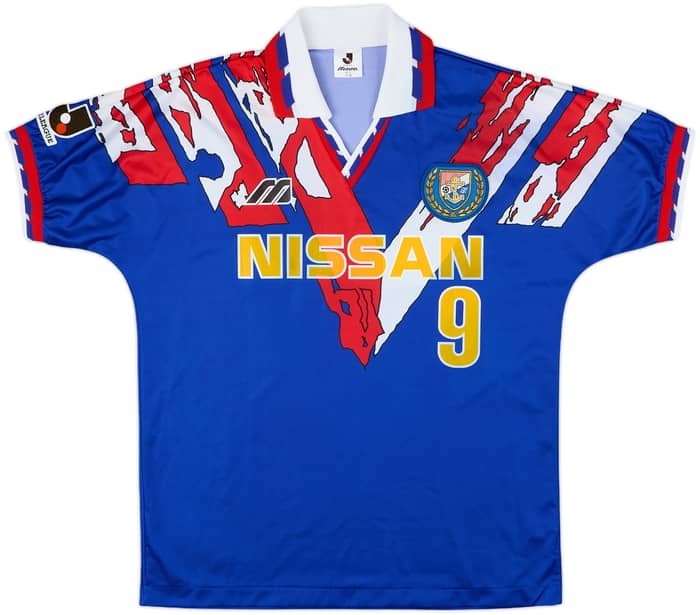1993-94 Yokohama Marinos Home Shirt #9 - 8/10 - (L)