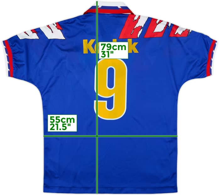 1993-94 Yokohama Marinos Home Shirt #9 - 8/10 - (L)