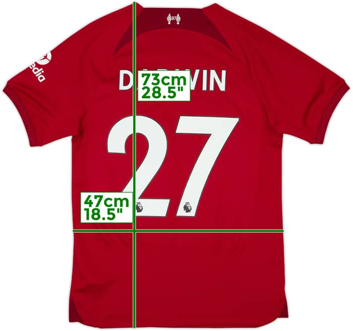 2022-23 Liverpool Home Shirt Darwin #27 - 9/10 - (S)