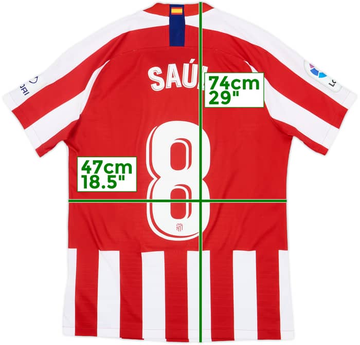 2019-20 Atletico Madrid Authentic Home Shirt Saul #8 - 8/10 - (M)