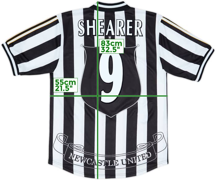 1997-99 Newcastle Home Shirt Shearer #9 - 9/10 - (M)