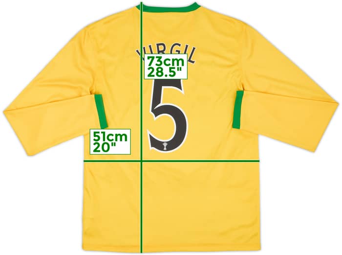 2013-14 Celtic Away L/S Shirt Virgil #5 - 9/10 - (M)