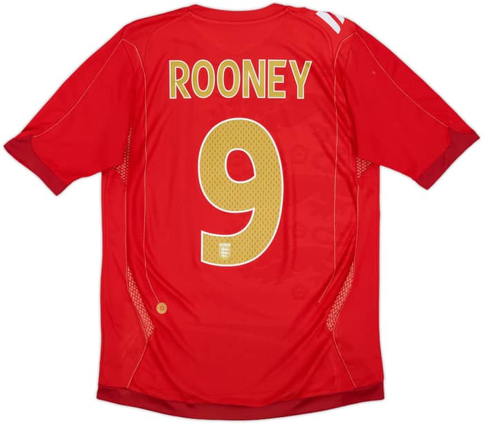 2006-08 England Away Shirt Rooney #9 - 6/10 - (S)