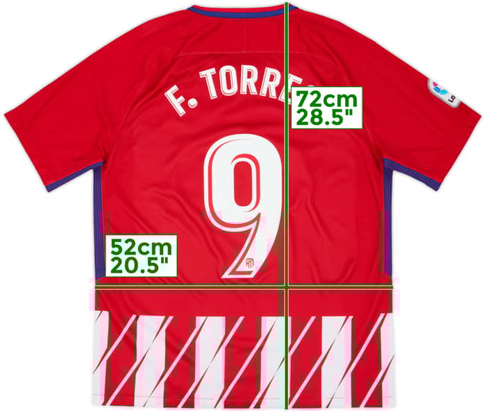 2017-18 Atletico Madrid Home Shirt F.Torres #9 - 6/10 - (L)