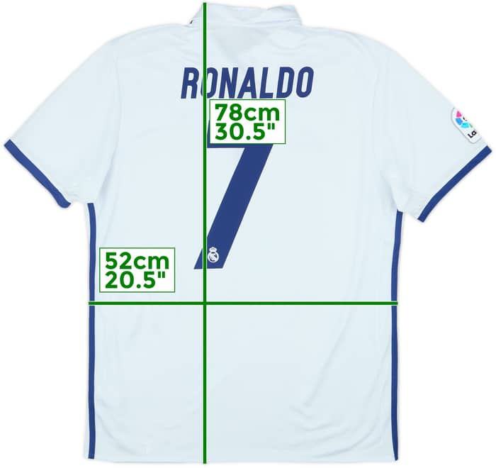 2016-17 Real Madrid Home Shirt Ronaldo #7 - 7/10 - (L)