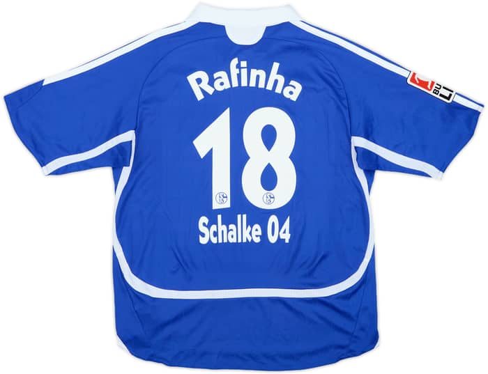 2006-07 Schalke Home Shirt Rafinha #18 - 8/10 - (S.Boys)