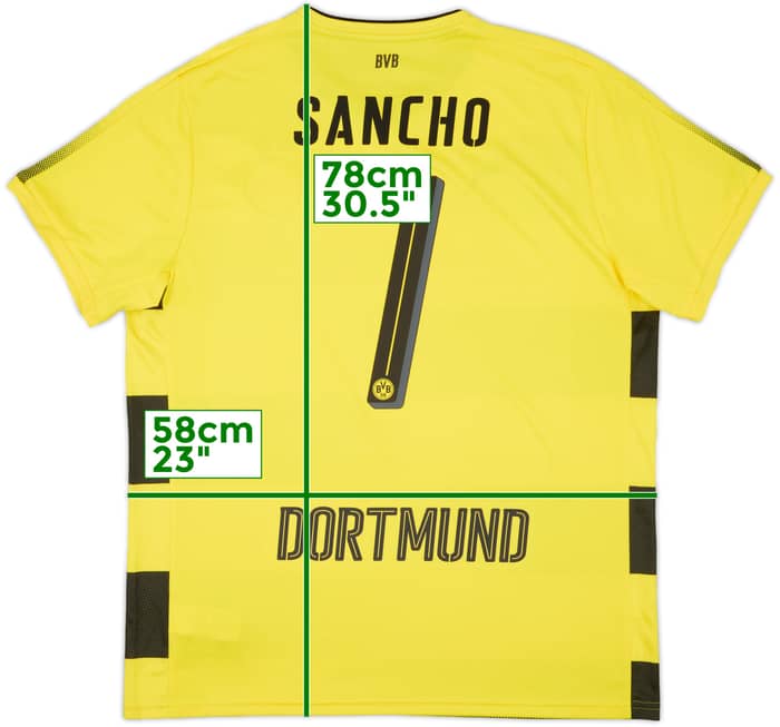 2017-18 Borussia Dortmund Home Shirt Sancho #7 - 8/10 - (XL)