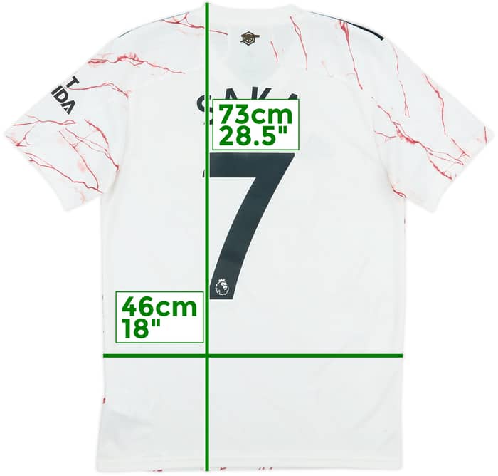 2020-21 Arsenal Away Shirt Saka #7 - 8/10 - (S)