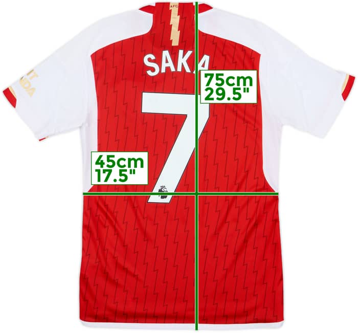 2023-24 Arsenal Home Shirt Saka #7 - 8/10 - (S)
