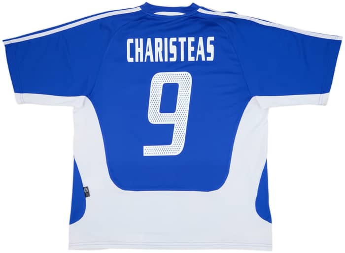 2004-06 Greece Home Shirt Charisteas #9 - 8/10 - (L)