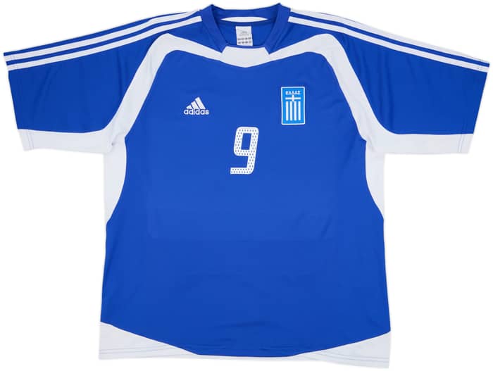 2004-06 Greece Home Shirt Charisteas #9 - 8/10 - (L)