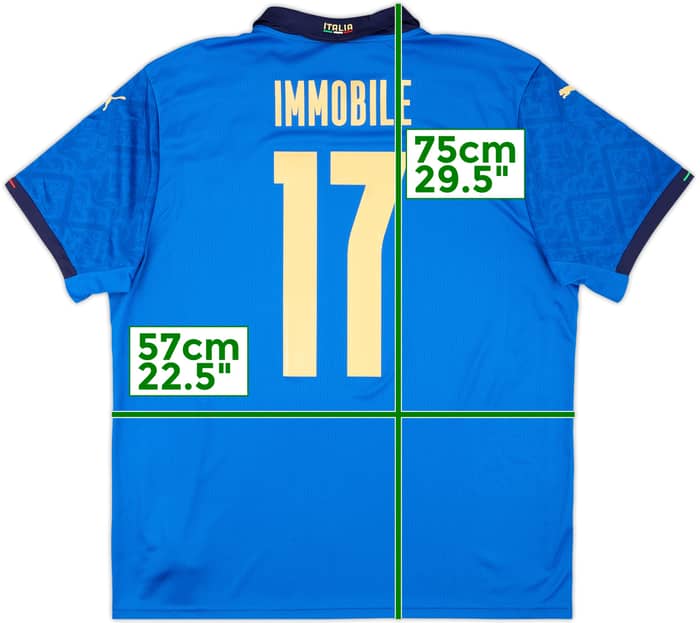 2020-21 Italy Home Shirt Immobile #17 - 8/10 - (XL)