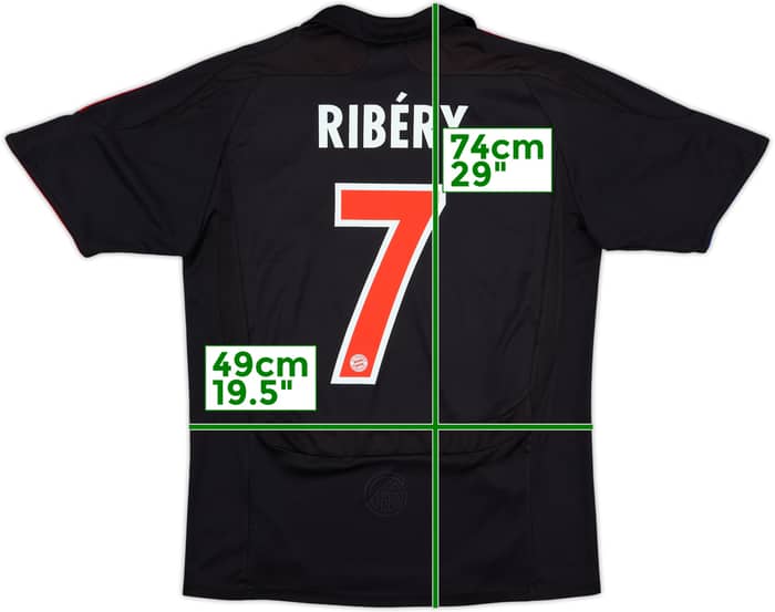 2007-09 Bayern Munich European Shirt Ribery #7 - 8/10 - (XL.Boys)
