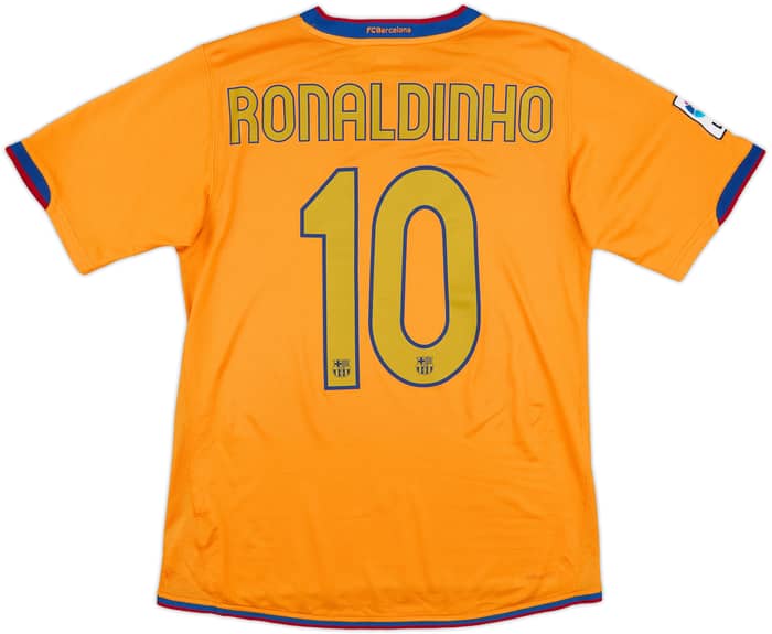 2006-08 Barcelona Away Shirt Ronaldinho #10 - 8/10 - (S)
