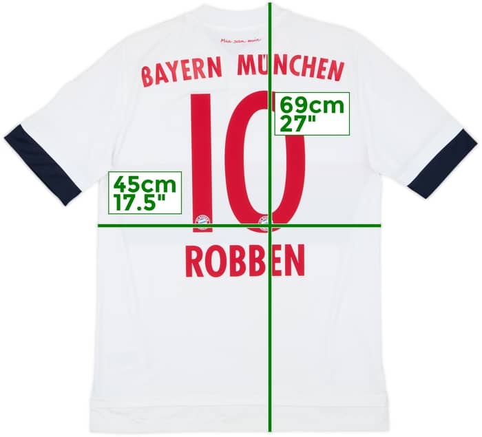 2015-16 Bayern Munich Away Shirt Robben #10 - 8/10 - (XL.Boys)