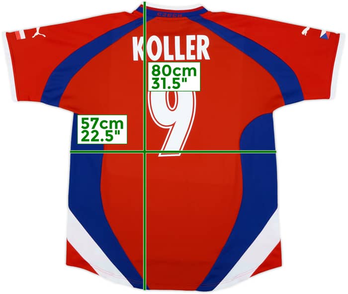 2000-02 Czech Republic Home Shirt Koller #9 - 7/10 - (XL)