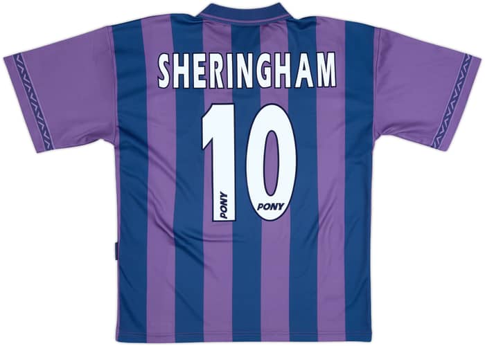 1995-97 Tottenham Away Shirt Sheringham #10 - 8/10 - (M)