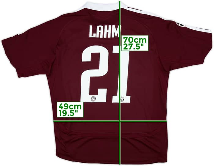 2006-07 Bayern Munich CL Shirt Lahm #21 - 9/10 - (XL.Boys)