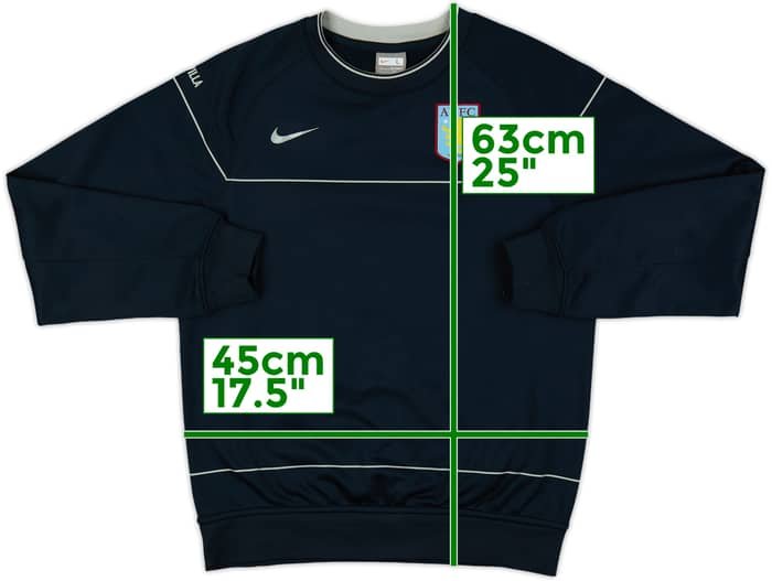 2008-09 Aston Villa Nike Sweat Top - 9/10 - (L.Boys)